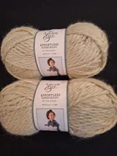 Yarn Bee Effortless Super Bulky Yarn 2 Skeins Color all the beige