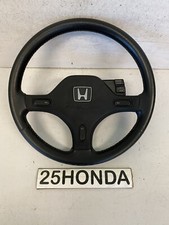 1986-1987 Honda Prelude Si Factory 3 Spoke Leather Steering Wheel Oem Rare 2g