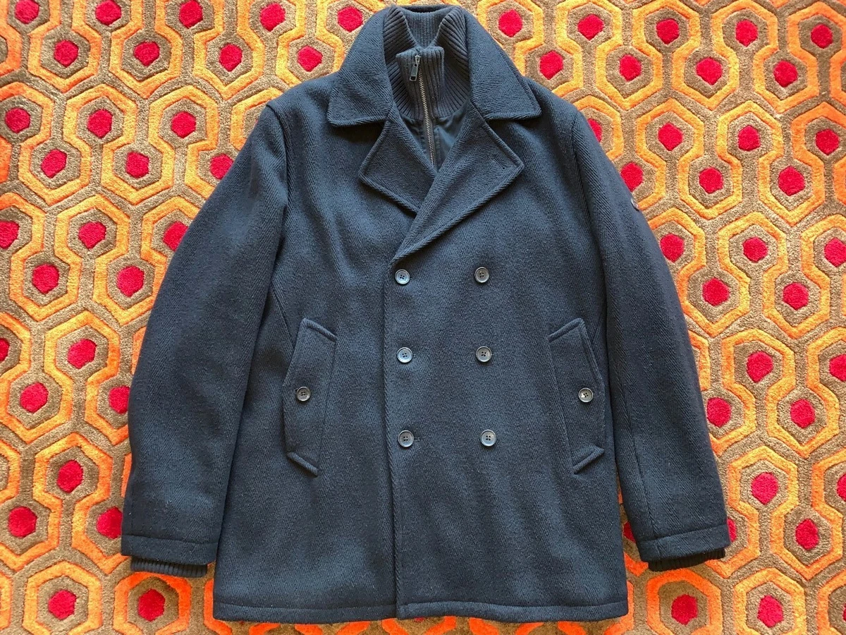 Ben Sherman Double breasted Winter Wool Peacoat Jacket coat Men s