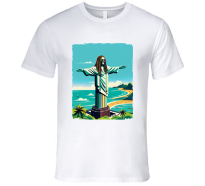 Chill Christ Corcovado Vibes Rio Soul Savior Funny Jesus Landmark  T Shirt
