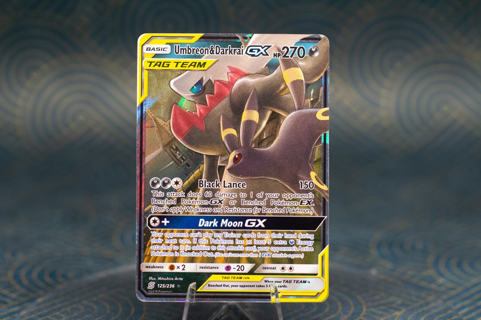 Pokemon TCG Unified Minds Umbreon & Darkrai GX 125/236 NM