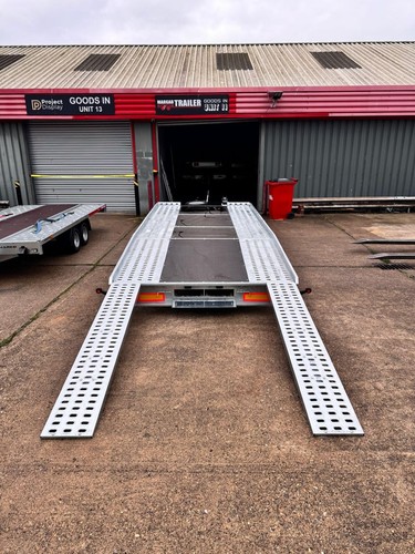 BEAVER TAIL Trailer Twin Axle 15ft 6.6ft 4.5m x 2m 2700kg WHEEL SIZE 13 - Picture 8 of 10