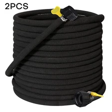 2x Soaker Hose 100 Ft for Garden Lawn w/Soaker Hose Fitting 1/2" Save 70% Water