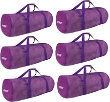 GSE Games & Sports Expert Large Mesh Duffel Bag, Sports Equipment (Purple,6 Pack