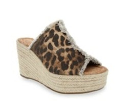 Rampage Espadrille Wedge Sandal Animal Linen Size 11 Women's Brand New
