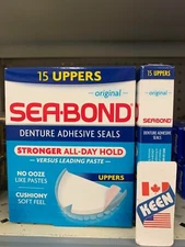 Sea Bond Secure Denture Adhesive Seals, Original Uppers, 15 Count