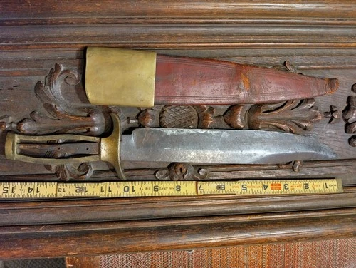 LARGE Antique Bowie Knife Fighting Combat Hunting Old West Project Civil War?