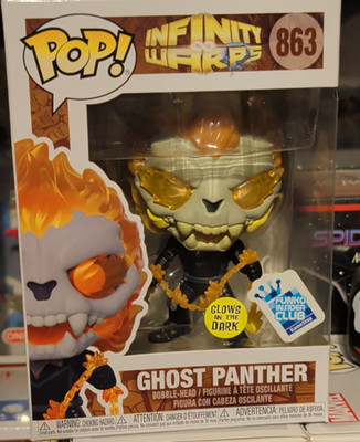 Funko Pop! Vinyl Marvel Infinity Warps Ghost Panther #863 Glow Funko Club Exclu 