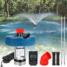 Pond Fountain Aerator 1 HP, 110V 750W -Pond Fountain 15000 GPH Floating Aerator 
