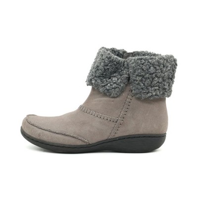 Clarks Damen Stiefel Grau Wildleder Knöchel Gefüttert EU 38