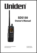 Uniden SDS150 Instructions Operating Manual: 80 Pages, User Guide Coil Bound