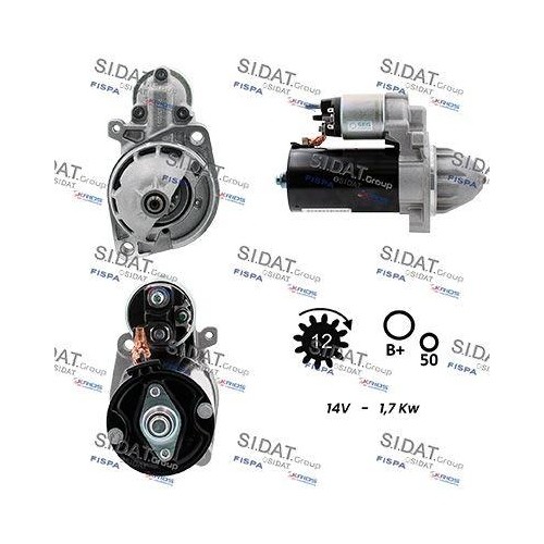 Démarreur Sidat S12BH0060 pour résoudre les problèmes d'allumage Mercedes