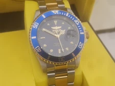 Invicta Pro-Diver Gents watch. Blue dial. Quartz. 26872. Steel & Gold. Boxed.