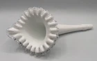 Vintage Replacement Horn FENTON Silver Crest Milk Glass Epergne 10"  HORN ONLY
