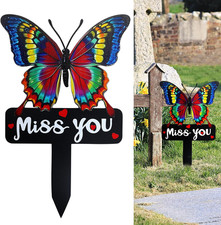 Memorial Grave Markers Heart Memorial Plaque Stake Large Cemetery Decorations fo