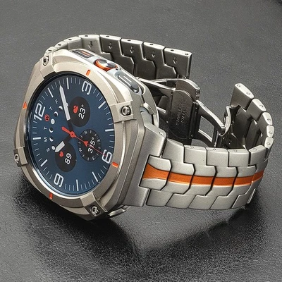 GEEKTHINK For Samsung Galaxy Watch Ultra/Ultra (2025) Stainless Steel Strap & Metal Case