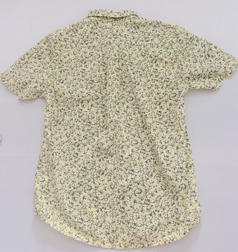 Levi's Men's Short Sleeve Floral Shirt Size M Yellow Blue Button Up Casual - Picture 7 of 10