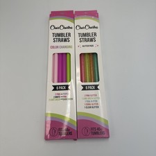  2 Char Charms Tumbler Straws 40oz Tumblers Color Changing  Glitter 6-pack NEW