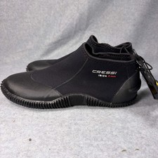 Cressi IBIZA 3 MM Diving Boots Mens 10 Neoprene Black Dive Surf Aqua Flexible