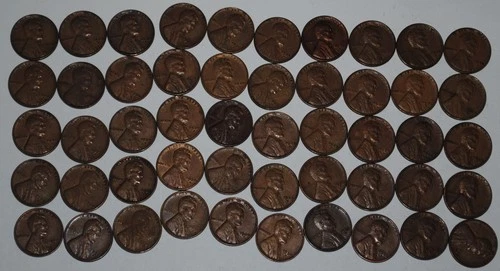 VF-EF Lincoln Wheat Penny Cent 1939 s - 1 Roll