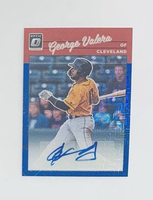 GEORGE VALERA (AUTO #D /20) 2023 Donruss Optic Retro 1990 Signatures Blue Mojo