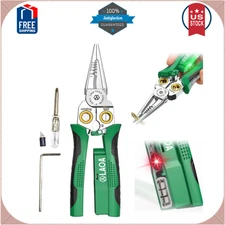Wire Strippers with Electricity Measurement Function 8in1 Wire Stripping Pliers
