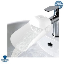 White Baby Sink Faucet Extender for Kids, Universal Fit