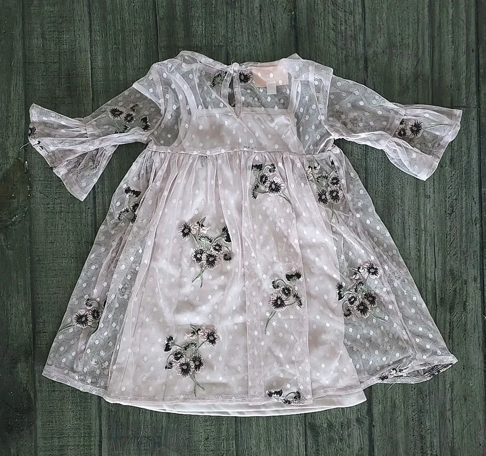 PASTOURELLE BY PIPPA & JULIE Girl's Flower Dress NWT - Image 3 of 4