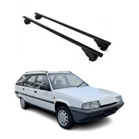 DachträGer GrundträGer FüR Citroen BX Kombi 1982-1995 75Kg Stahl Schwarz 2 Tlg