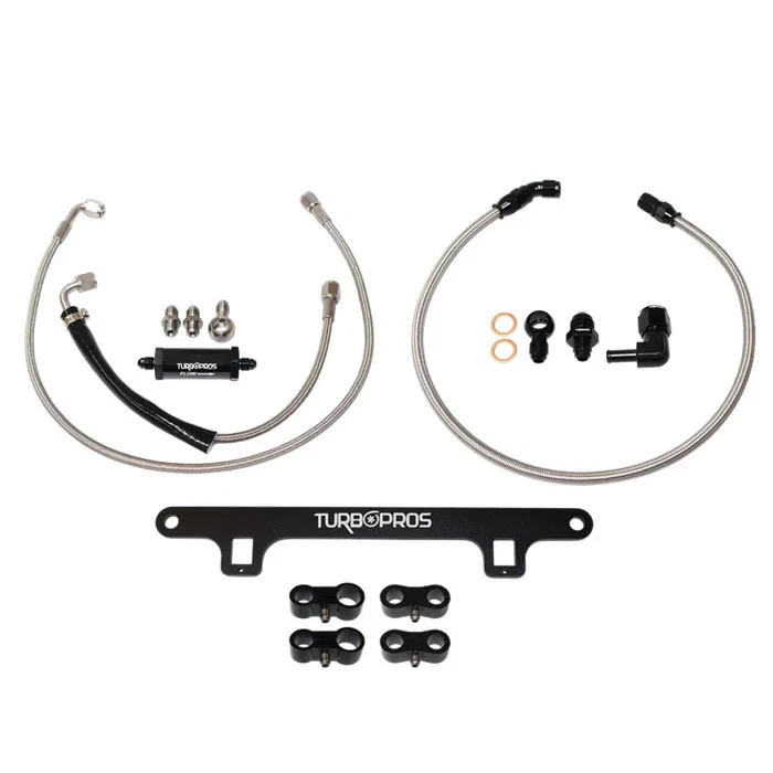 Turbo Oil Feed,Water Line&Support Bracket Kit For Ford Falcon XR6 BA/BF/FG 4.0L - image 2 of 4