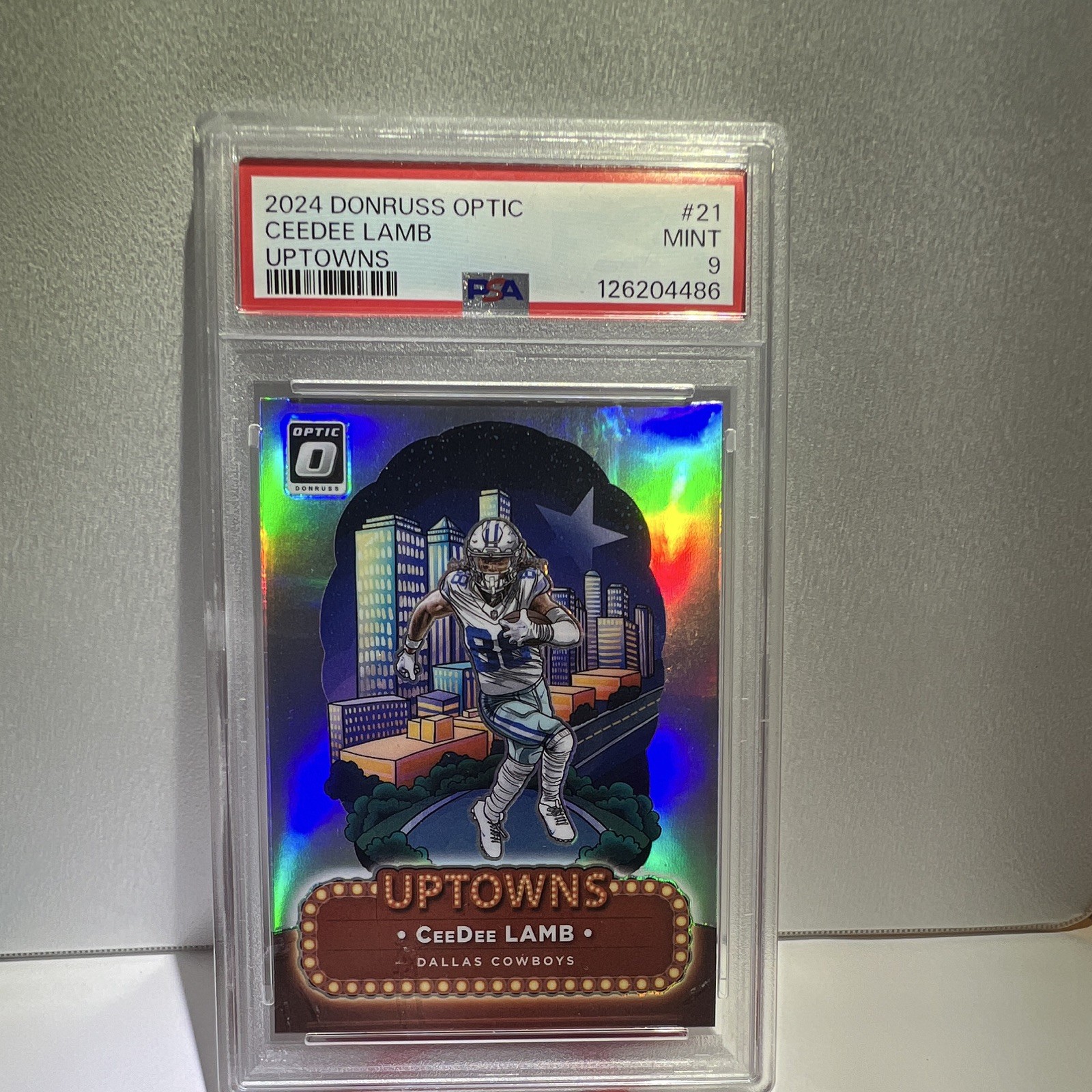 Panini Donruss Optic 2024 Uptowns CeeDee Lamb Cowboys #21 PSA 9