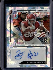2022 Pro Metal Kennedy Brooks RC Crystal Silver Rookie Auto #/30 Sooners