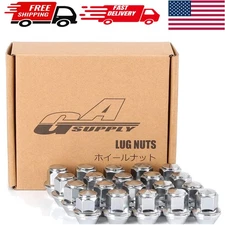 M12x1.5 Closed End Chrome Lug Nuts - 20 Pcs High-Quality Steel for Reliability