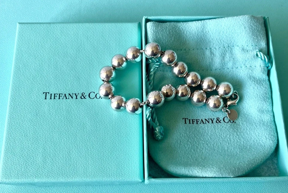 Tiffany & Co. Sterling Silver 10mm Hardwear Ball Bead 7.5" Inch Bracelet - Image 2 of 4
