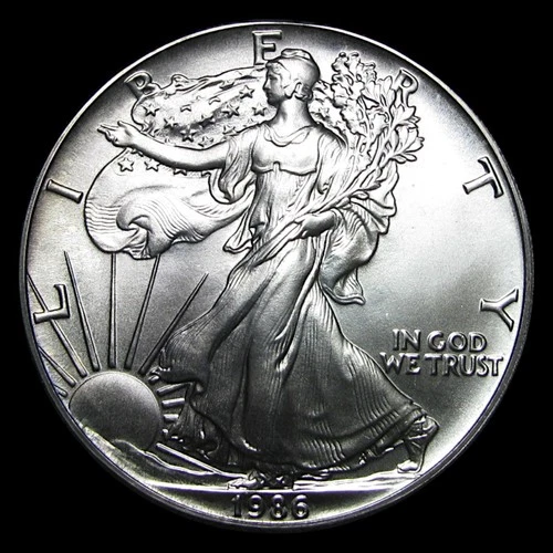 1986 American Eagle Silver One Ounce ASE One Dollar --- Gem BU+ Coin --- #PP764