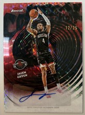 2025-26 Topps Finest Jalen Green Red Colossal Shots Auto /25 - Rockets