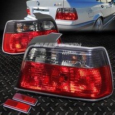 FOR 92-99 BMW 3-SERIES E36 SEDAN RED/SMOKED LENS TAIL LIGHT BRAKE REVERSE LAMPS