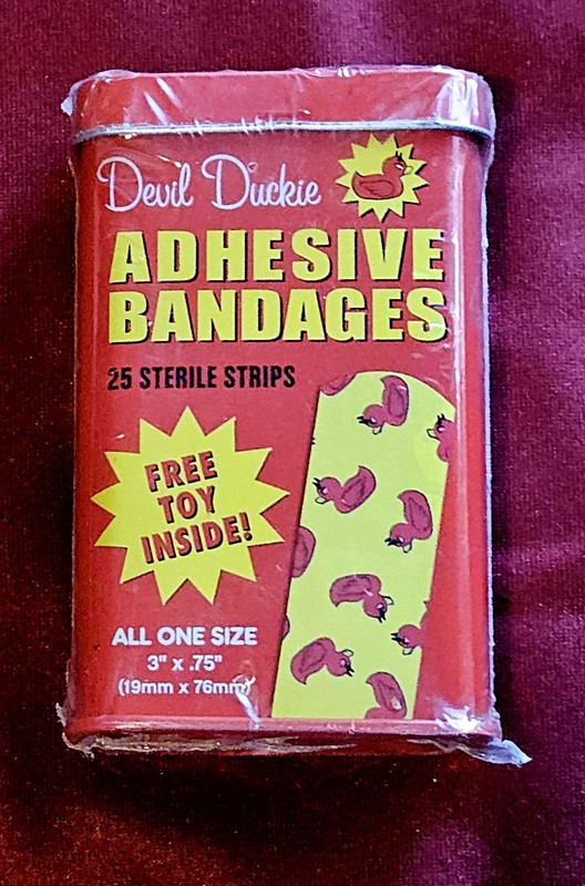 Devil Duckie Adhesive Bandages Collectible Toy Inside Accoutrements Sealed RARE