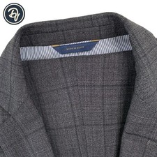Mens 46 R Brooks Brothers Regent Fit " Explorer "Charcoal Windowpane Plaid Suit