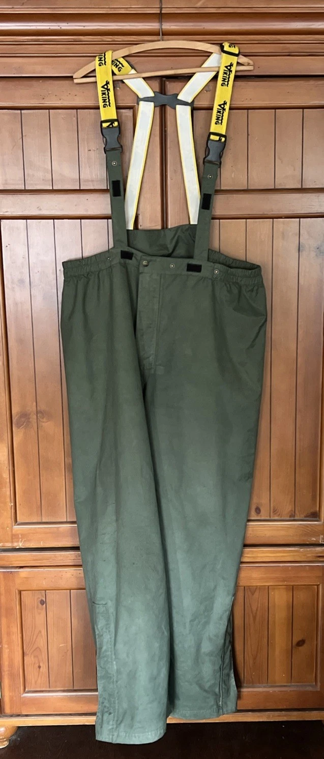 Viking Journeyman Rain Pants Suspenders Men's 3XL Waterproof Fishing Logging