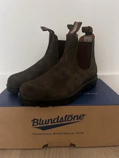 NEW Blundstone 585 Elastic Sided Boots Rustic Brown Size 7 US MENS/9 US Women