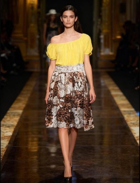 Women Dolce & Gabbana Dress Yellow Cotton M