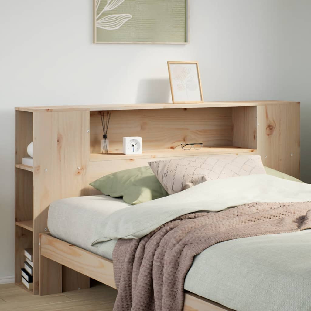 Cabecero de Cama con Almacenaje Mueble Dormitorio Madera Maciza de Pino vidaXL