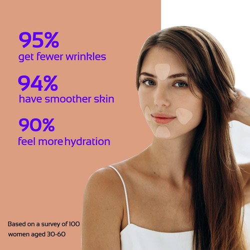 144pcs Facial Smoothies TRIANGLE Wrinkle Patches - Anti-Aging Forehead Smooth UK - Picture 6 of 14