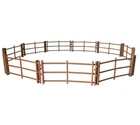 Vintage Playmobil Western Ranch Corral Brown Fencing Lot of 11 Panels Farm 7182