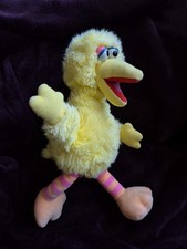 Clean Vintage 1986 Sesame Street Big Bird 13" Plush Toy Doll Playskool