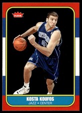 2008-09 Fleer 1986-87 Rookies Kosta Koufos Utah Jazz #86R-183