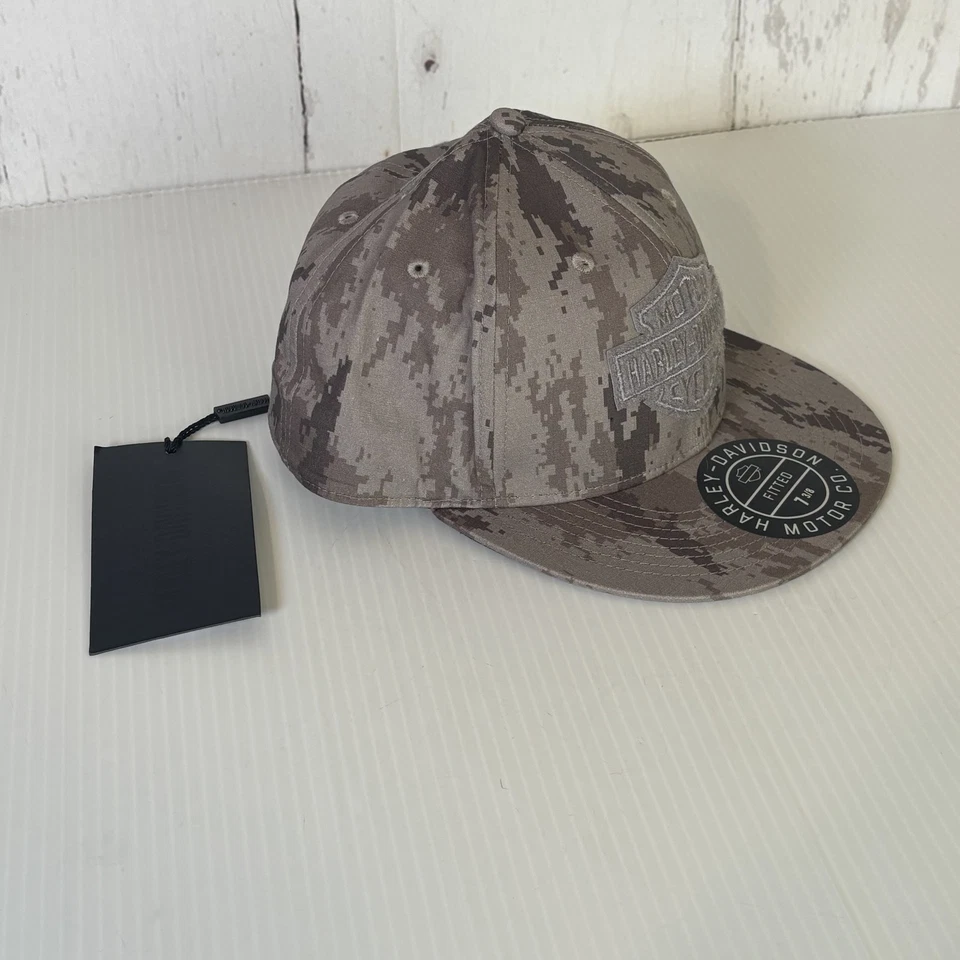 Gorra ajustada Harley-Davidson para hombre grande camuflaje motocicleta motociclista Foto 2 de 4
