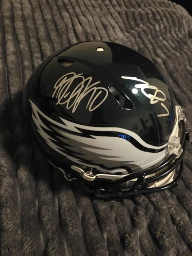 Michael Vick And DeSean Jackson Dual Signed Full Size  Authentic Helmet Eagles