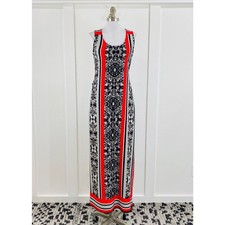 HARLOW & ROSE Women’s Maxi Dress Medium Colorfull Floral Tie Belt Cocktail Party